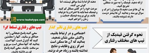 آموزش فیدبک یا بازخورد برای تیپ های مختلف شخصیتی